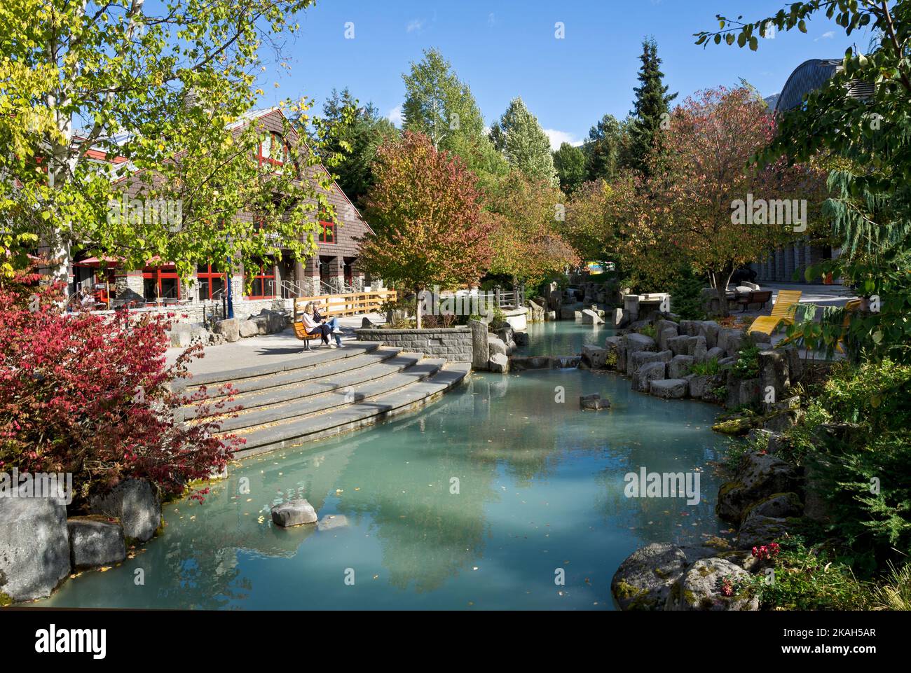 Whistler Village, Whistler, BC, im Herbst. Stockfoto