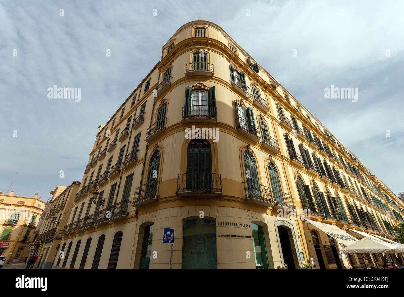 Malaga, Spanien - 26. Oktober 2022: Pablo Picassos Haus Museum in Malaga, Spanien am 26. Oktober 2022 Stockfoto