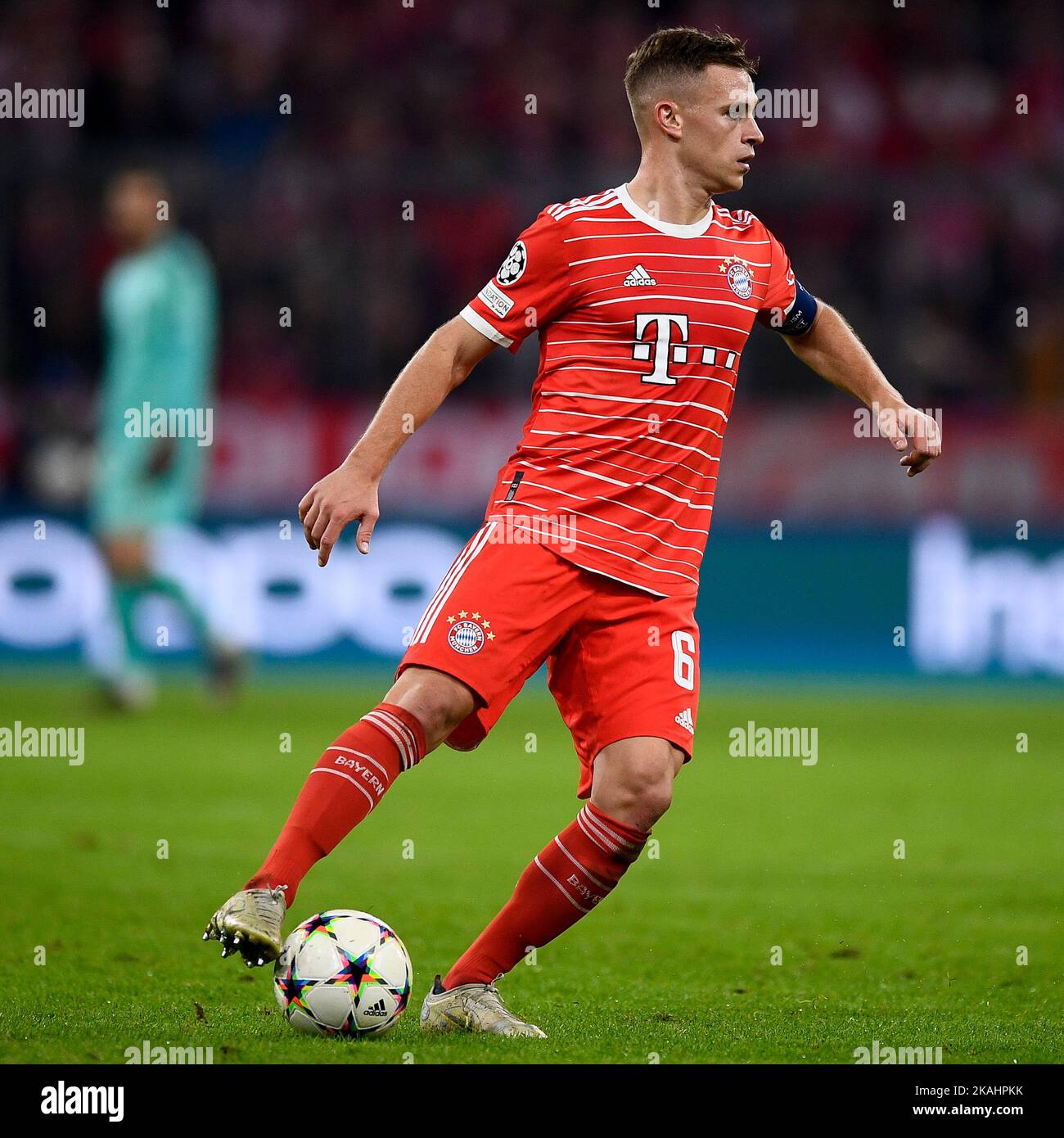 München, Deutschland. 01. November 2022. Joshua Kimmich vom FC Bayern München in Aktion während des UEFA Champions League Fußballspiels zwischen dem FC Bayern München und dem FC Internazionale. Nicolò Campo/Alamy Live News Stockfoto