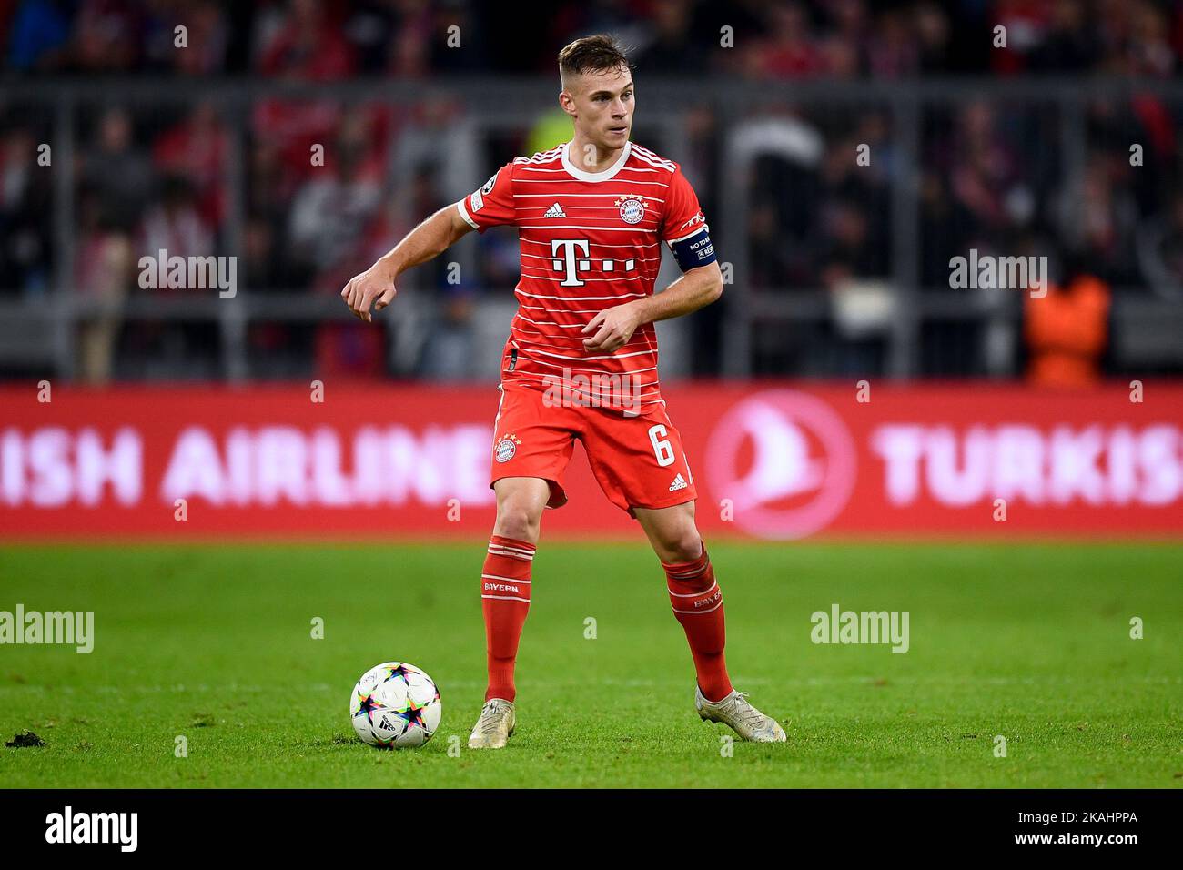 München, Deutschland. 01. November 2022. Joshua Kimmich vom FC Bayern München in Aktion während des UEFA Champions League Fußballspiels zwischen dem FC Bayern München und dem FC Internazionale. Nicolò Campo/Alamy Live News Stockfoto