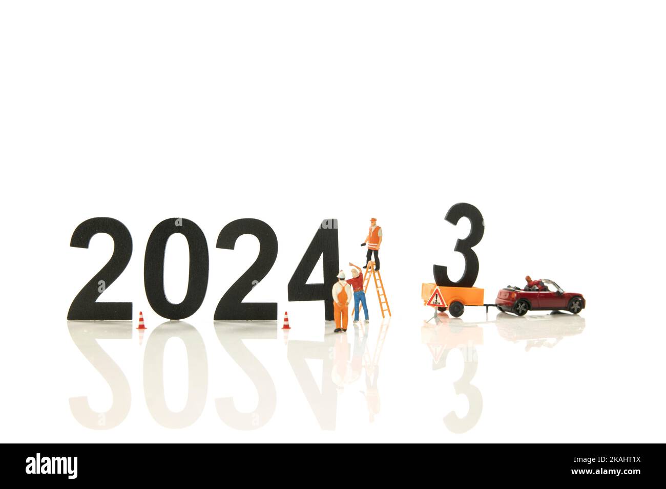 Calendrier 2022 et 2023 et 2024 Ausgeschnittene Stockfotos und bilder
