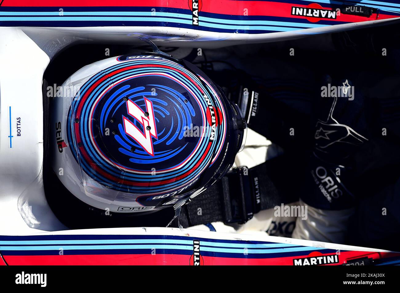 Der finnische Fahrer Valtteri Bottas vom Williams Formel-1-Team am zweiten Tag der Formel-1-Testtage in Barcelona, 2.. März 2016. (Foto von Joan Cros/NurPhoto) *** Bitte nutzen Sie die Gutschrift aus dem Kreditfeld *** Stockfoto