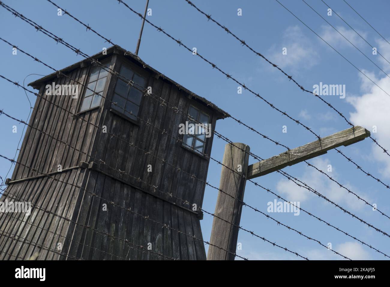 KZ Majdanek in Lublin, Polen, am 17. August 2016. Das KZ Majdanek war ein Todeslager, das 1941 auf Befehl des SS-Kommandanten Heinrich Himmler erbaut wurde. (Foto von Oscar Gonzalez/NurPhoto) *** Bitte benutzen Sie die Gutschrift aus dem Kreditfeld *** Stockfoto