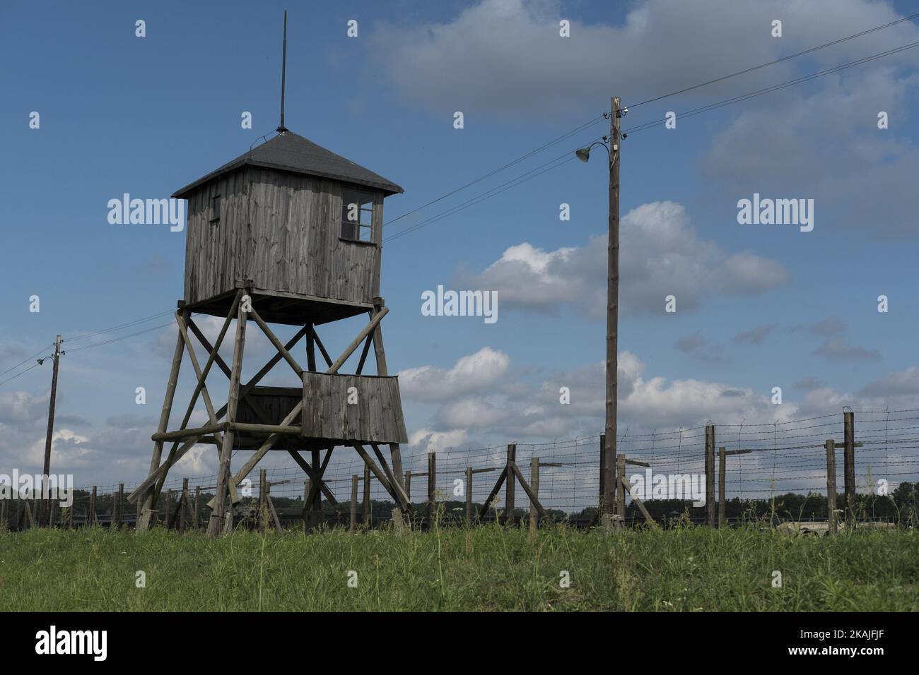 KZ Majdanek in Lublin, Polen, am 17. August 2016. Das KZ Majdanek war ein Todeslager, das 1941 auf Befehl des SS-Kommandanten Heinrich Himmler erbaut wurde. (Foto von Oscar Gonzalez/NurPhoto) *** Bitte benutzen Sie die Gutschrift aus dem Kreditfeld *** Stockfoto
