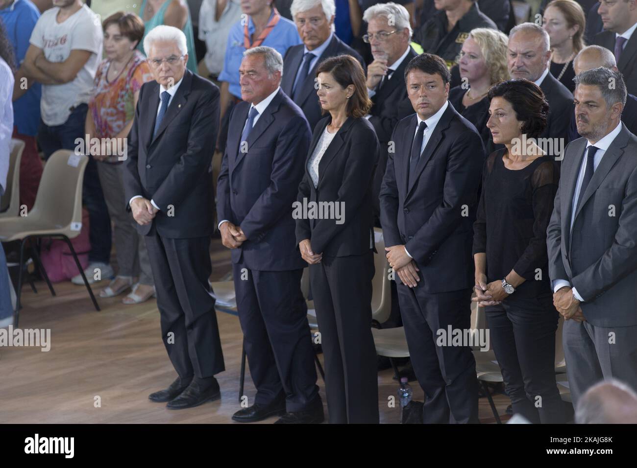 (LR) Italiens Präsident Sergio Matterella, Italiens Oberhaus Piero