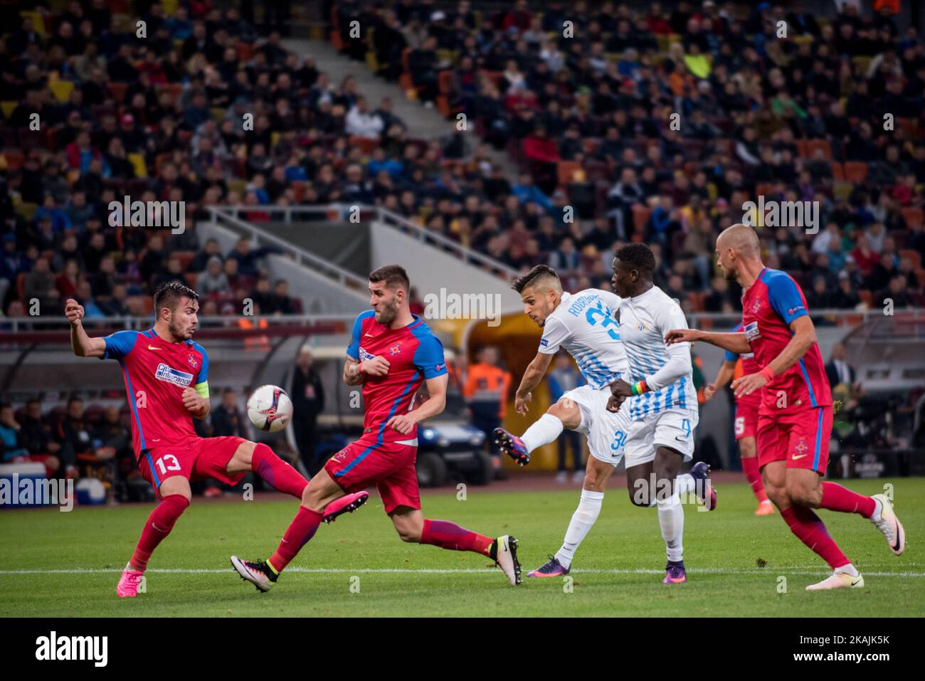 Roberto Rodriguez #34 des FC Zürich in Aktion während der UEFA Europa League 2016-2017, Gruppe L Spiel zwischen FC Steaua Bucharest ROU und FC Zürich (SUI) in der National Arena, Bukarest, Rumänien ROU, am 20. Oktober 2016. Stockfoto