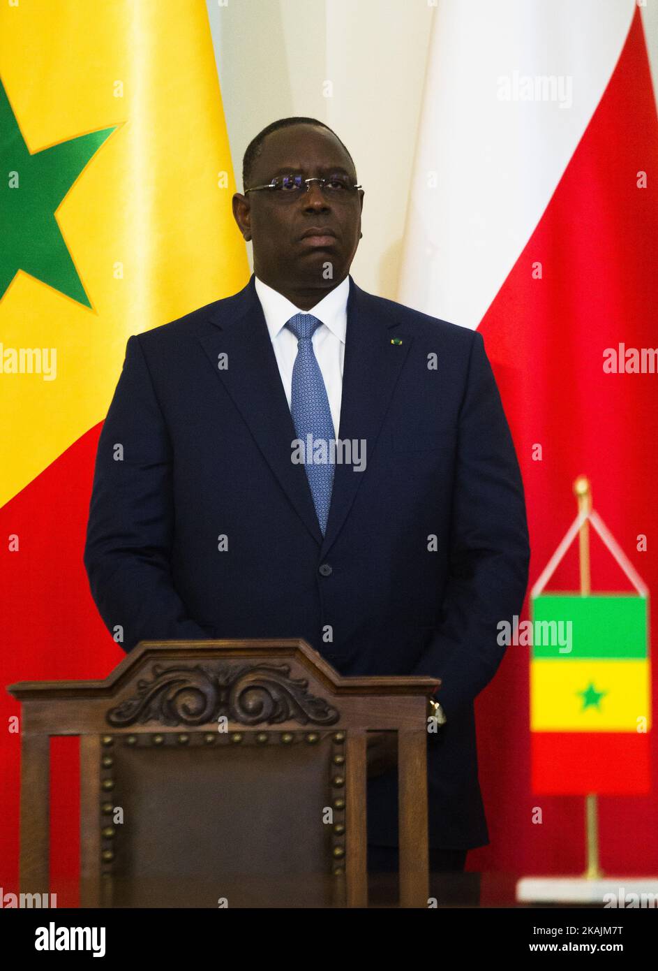 Präsident der Republik Senegal Macky Sall am 27. Oktober 2016 in Warschau, Polen. (Foto von Krystian Dobuszynski/NurPhoto) *** Bitte nutzen Sie die Gutschrift aus dem Kreditfeld *** Stockfoto