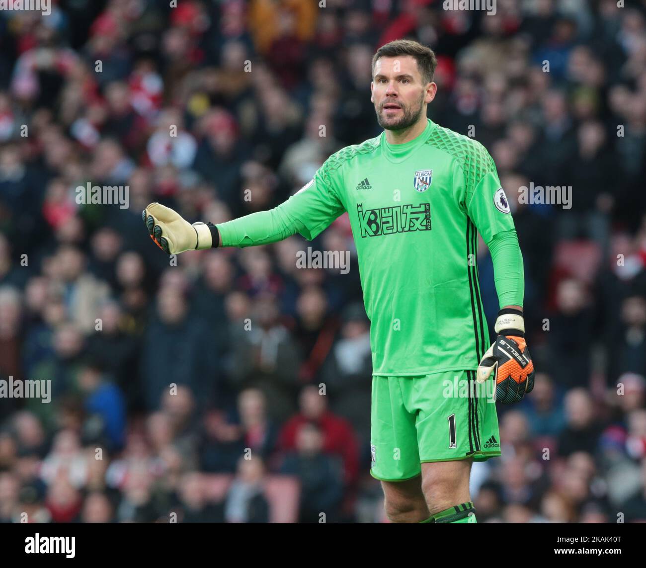 Ben Foster von West Bromwich Albion während des Premier League-Spiels zwischen Arsenal und West Bromwich Albion in den Emiraten , London am 26. Dezember 2016 (Foto von Kieran Galvin/NurPhoto) *** Bitte benutzen Sie die Gutschrift aus dem Credit Field *** Stockfoto