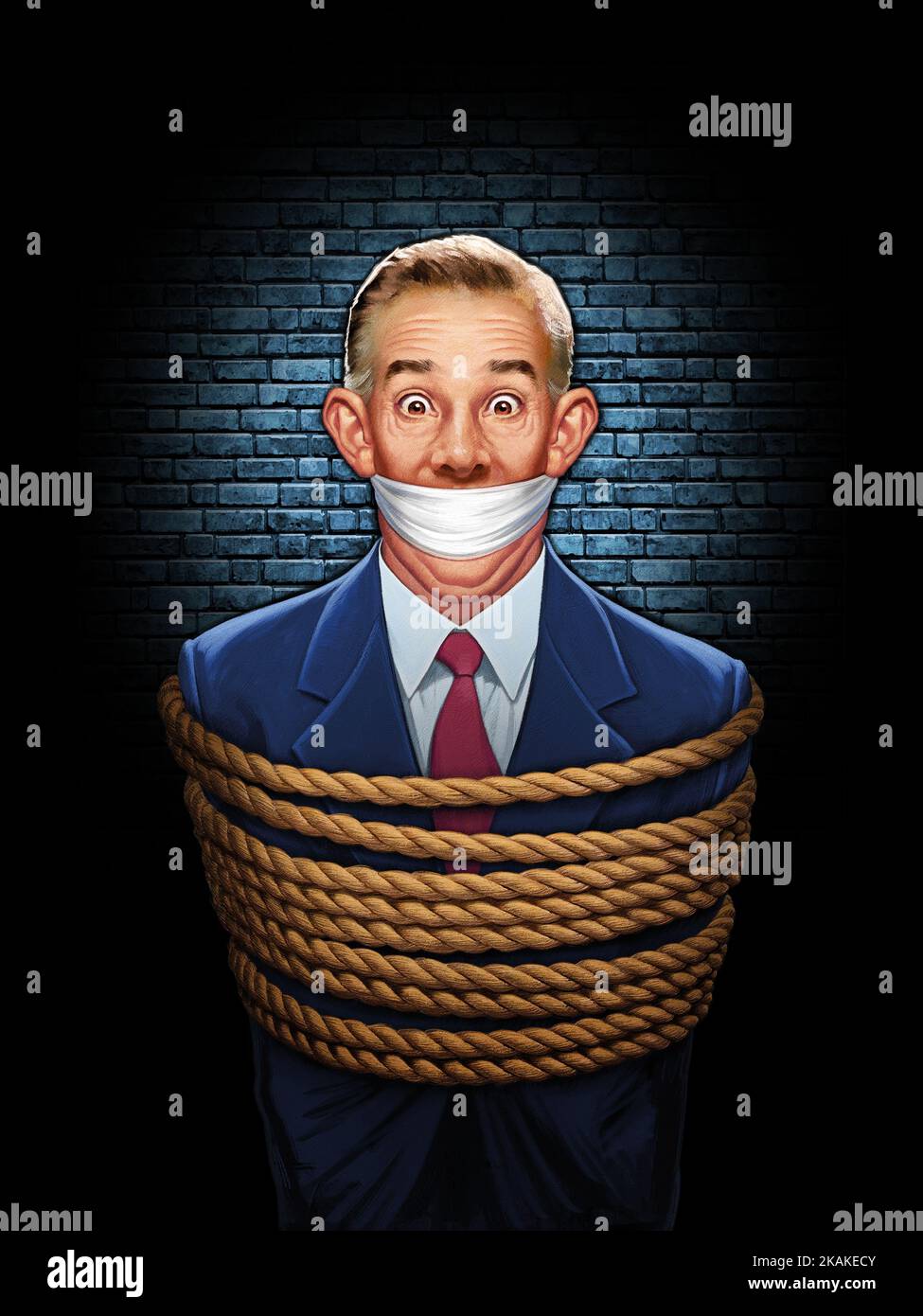 Man gagged and tied up with rope -Fotos und -Bildmaterial in hoher ...