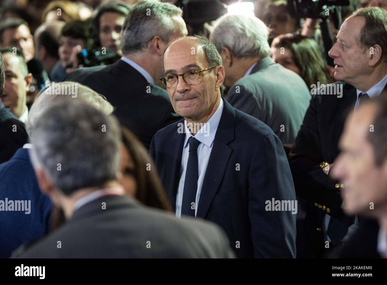 Eric Woertz sieht sich als französischer rechter Kandidat für die bevorstehenden Präsidentschaftswahlen an, Francois Fillon hält am 29. Januar 2017 in Paris eine Wahlkampfkundgebung ab. (Foto von Julien Mattia/NurPhoto) *** Bitte nutzen Sie die Gutschrift aus dem Kreditfeld *** Stockfoto