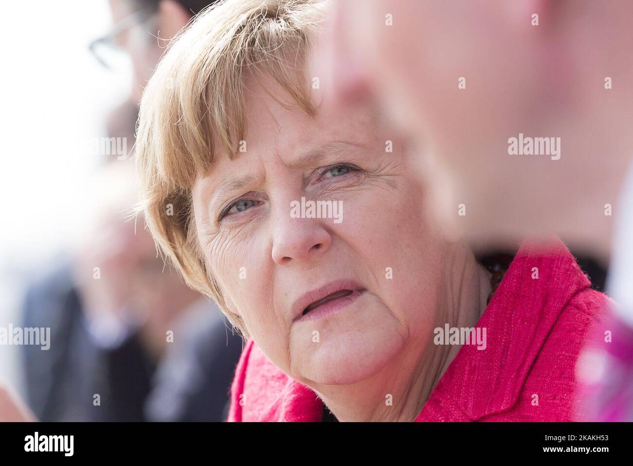 Bundeskanzlerin Angela Merkel während des Treffens in den Upper Barrakka Gardens während des Europäischen Rates in Valletta, Malta, am 3. Februar 2017 (Foto: Mateusz Wlodarczyk/NurPhoto) *** Bitte benutzen Sie die Gutschrift aus dem Kreditfeld *** Stockfoto