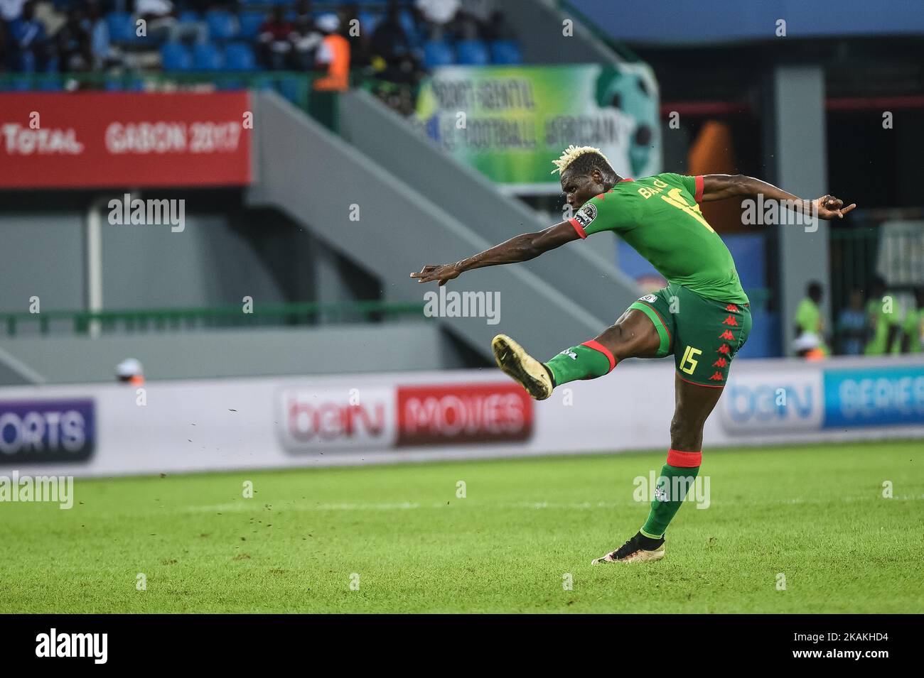 Aristide Bance während des Afrika Cup of Nations 2017 3. Platz-Matches in Port Gentile, Gabun am 4/2/2017 (Foto von Ulrik Pedersen/NurPhoto) *** Bitte benutzen Sie die Gutschrift aus dem Credit Field *** Stockfoto