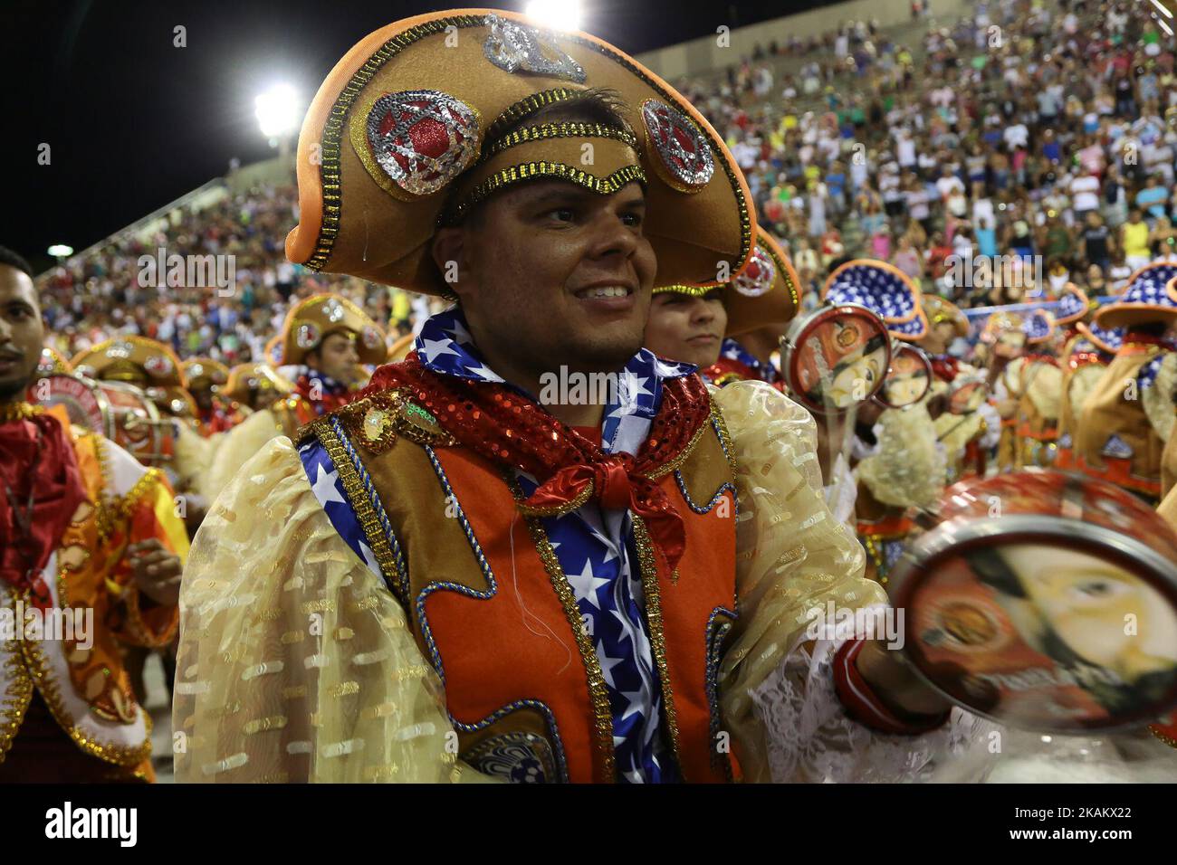 Karneval in Rio 2017 Gremio Recreativo Schule von Samba Estacio de Sa am 24. Februar 2017 in Rio de Janeiro, Brasilien. (Foto von Gilson Borba/NurPhoto) *** Bitte nutzen Sie die Gutschrift aus dem Kreditfeld *** Stockfoto