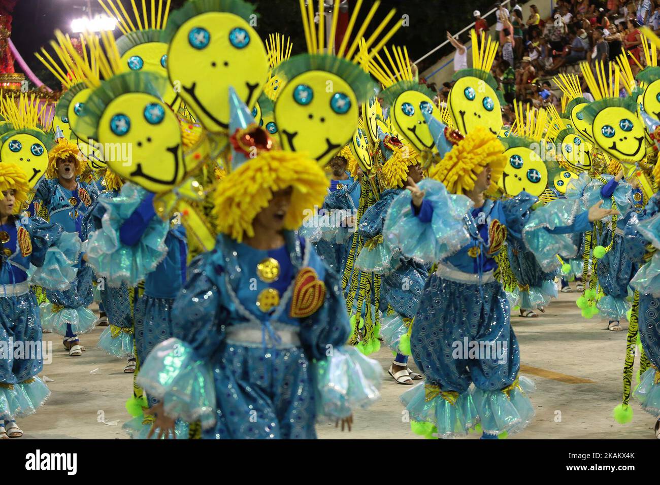 Karneval in Rio 2017 Gremio Recreativo Schule von Samba Estacio de Sa am 24. Februar 2017 in Rio de Janeiro, Brasilien. (Foto von Gilson Borba/NurPhoto) *** Bitte nutzen Sie die Gutschrift aus dem Kreditfeld *** Stockfoto