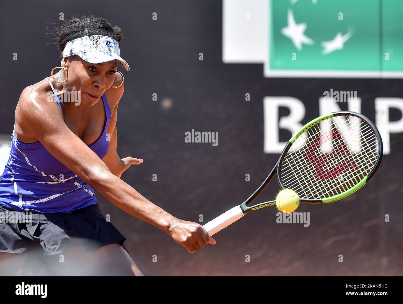 Venus Williams in Aktion während seines Spiels gegen Johanna Konta - Internazionali BNL d'Italia 2017 am 16. Mai 2017 in Rom, Italien. (Foto von Silvia Lore/NurPhoto) *** Bitte nutzen Sie die Gutschrift aus dem Kreditfeld *** Stockfoto