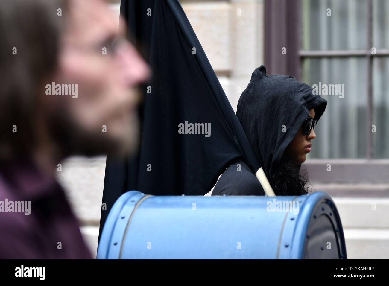 Aktivisten, Gemeindemitglieder und Geistliche versammeln sich am 20. Mai 2017 in Lancaster, PA, bei einer von der NAACP gesponserten Kundgebung, um gegen die Pläne einer Kreuzbeleuchtung eines in Maryland ansässigen Ku Klux Klan-Kapitels im nahegelegenen QuarryVille, PA, zu protestieren. (Foto von Bastiaan Slabbers/NurPhoto) *** Bitte nutzen Sie die Gutschrift aus dem Kreditfeld *** Stockfoto