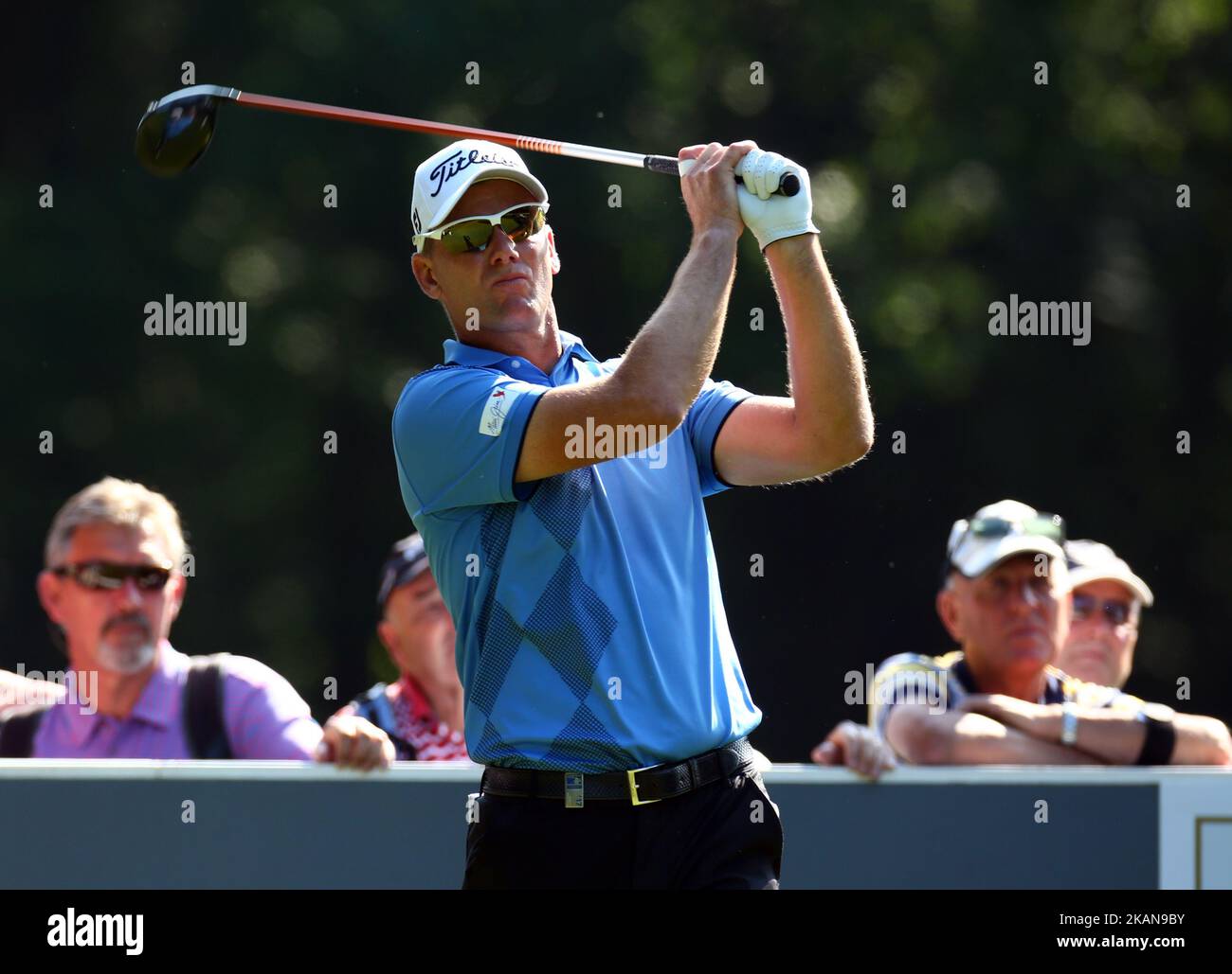 Robert Karlsson aus Schweden während der 1. Runde für die BMW PGA Championship 2017 auf dem Westkurs in Wentworth am 25. Mai 2017 in Virginia Water, England (Foto: Kieran Galvin/NurPhoto) *** Bitte benutzen Sie die Gutschrift aus dem Credit Field *** Stockfoto