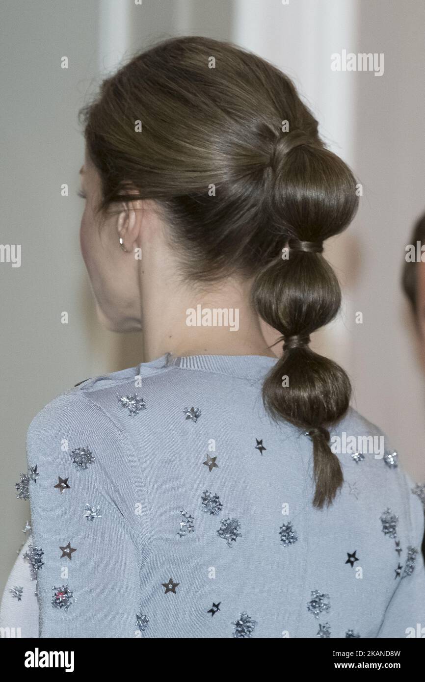 Die spanische Königin Letizia bei einer Zeremonie anlässlich des 60.-jährigen Bestehens der Nachrichtenagentur Europa Press am 30. Mai 2017 in Madrid, Spanien. (Foto von Oscar Gonzalez/NurPhoto) *** Bitte benutzen Sie die Gutschrift aus dem Kreditfeld *** Stockfoto