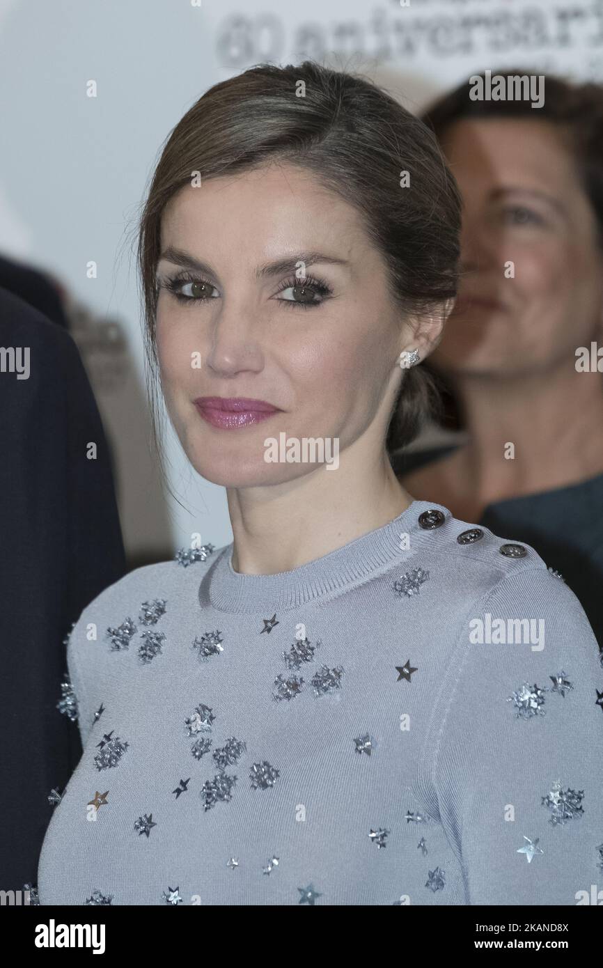 Die spanische Königin Letizia bei einer Zeremonie anlässlich des 60.-jährigen Bestehens der Nachrichtenagentur Europa Press am 30. Mai 2017 in Madrid, Spanien. (Foto von Oscar Gonzalez/NurPhoto) *** Bitte benutzen Sie die Gutschrift aus dem Kreditfeld *** Stockfoto