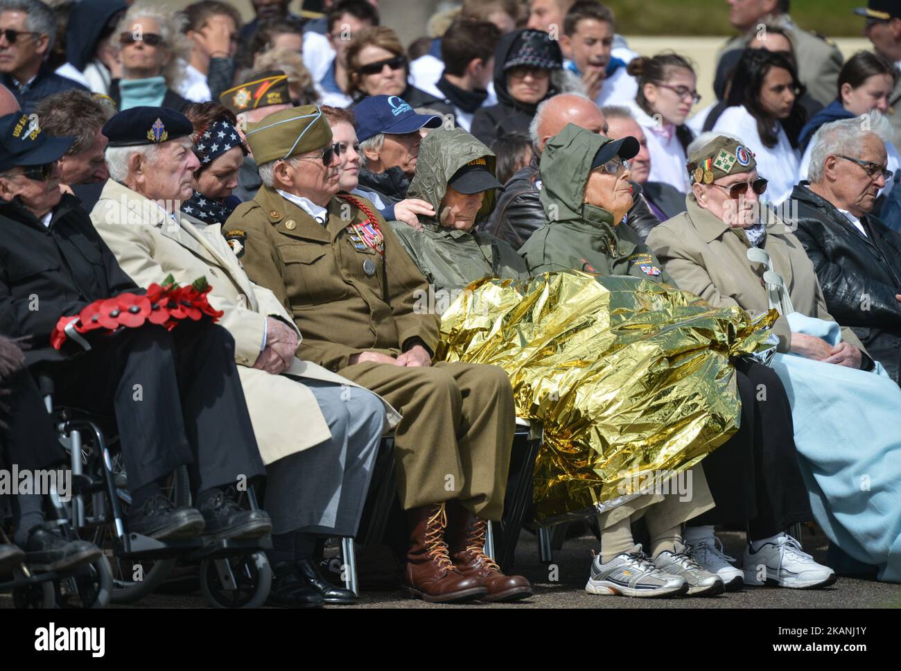 Einige der wenigen Veteranen der Normandie 1944, die noch während einer ...