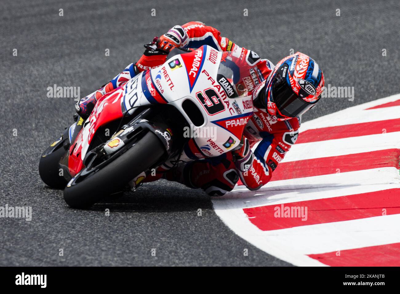 09 Danilo Petrucci aus Italien von Octo Pramac Racing (Ducati) während des Monter Energy Catalonia Grand Prix, auf dem Circuit de Barcelona-Catalunya am 9. Juni 2017. (Foto von Xavier Bonilla/NurPhoto) *** Bitte nutzen Sie die Gutschrift aus dem Kreditfeld *** Stockfoto