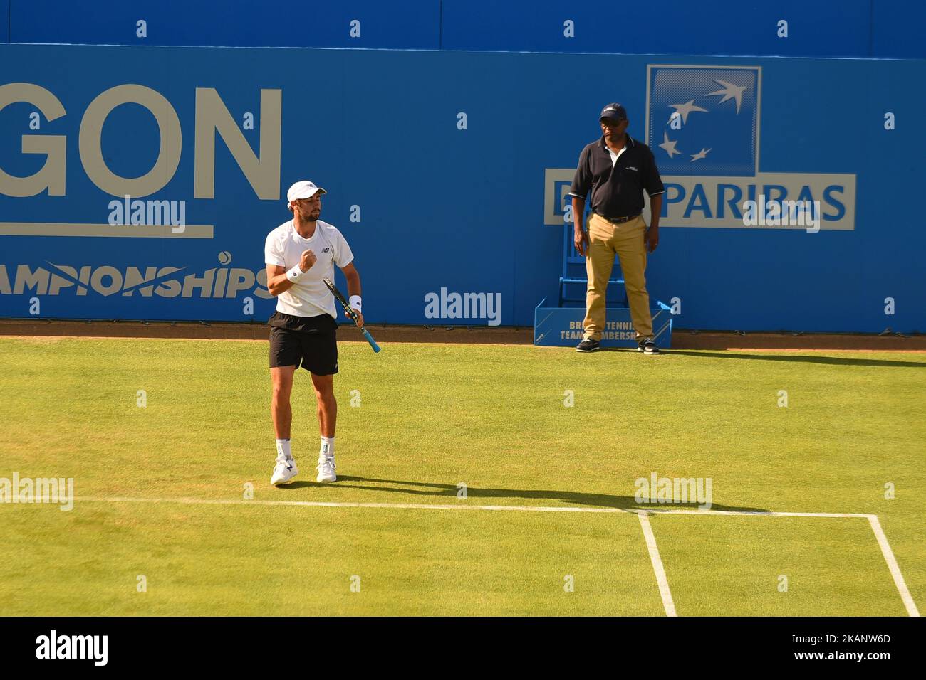 Jordan Thompson (AUS) in der ersten Runde der AEGON Championships im Queen's Club, London, am 20. Juni 2017. (Foto von Alberto Pezzali/NurPhoto) *** Bitte nutzen Sie die Gutschrift aus dem Kreditfeld *** Stockfoto