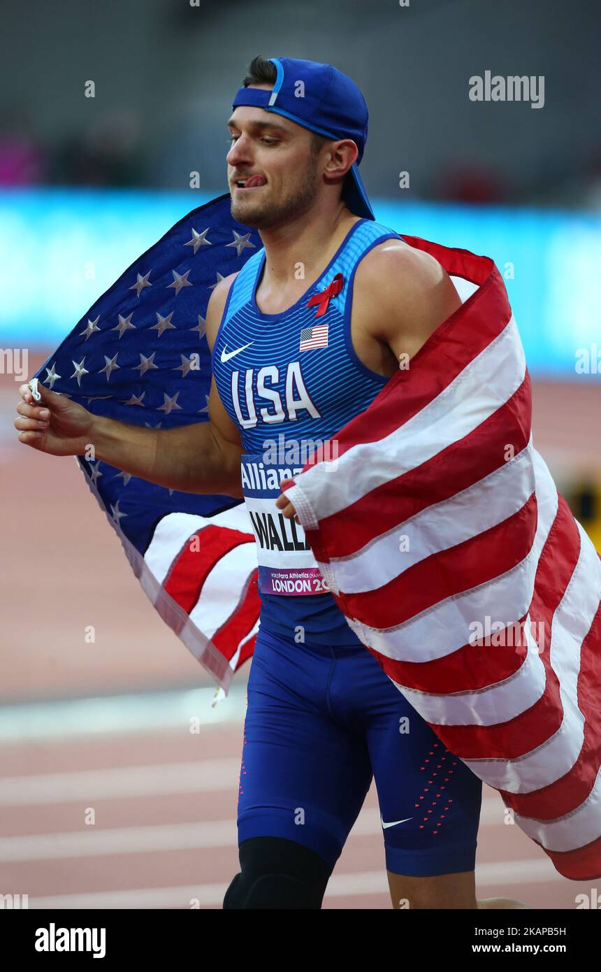 Jarryd Wallace aus den USA gewann das Finale der Männer 100m T44 während der World para Athletics Championships im London Stadium in London am 22. Juli 2017 (Foto von Kieran Galvin/NurPhoto) *** Bitte benutzen Sie die Gutschrift aus dem Credit Field *** Stockfoto