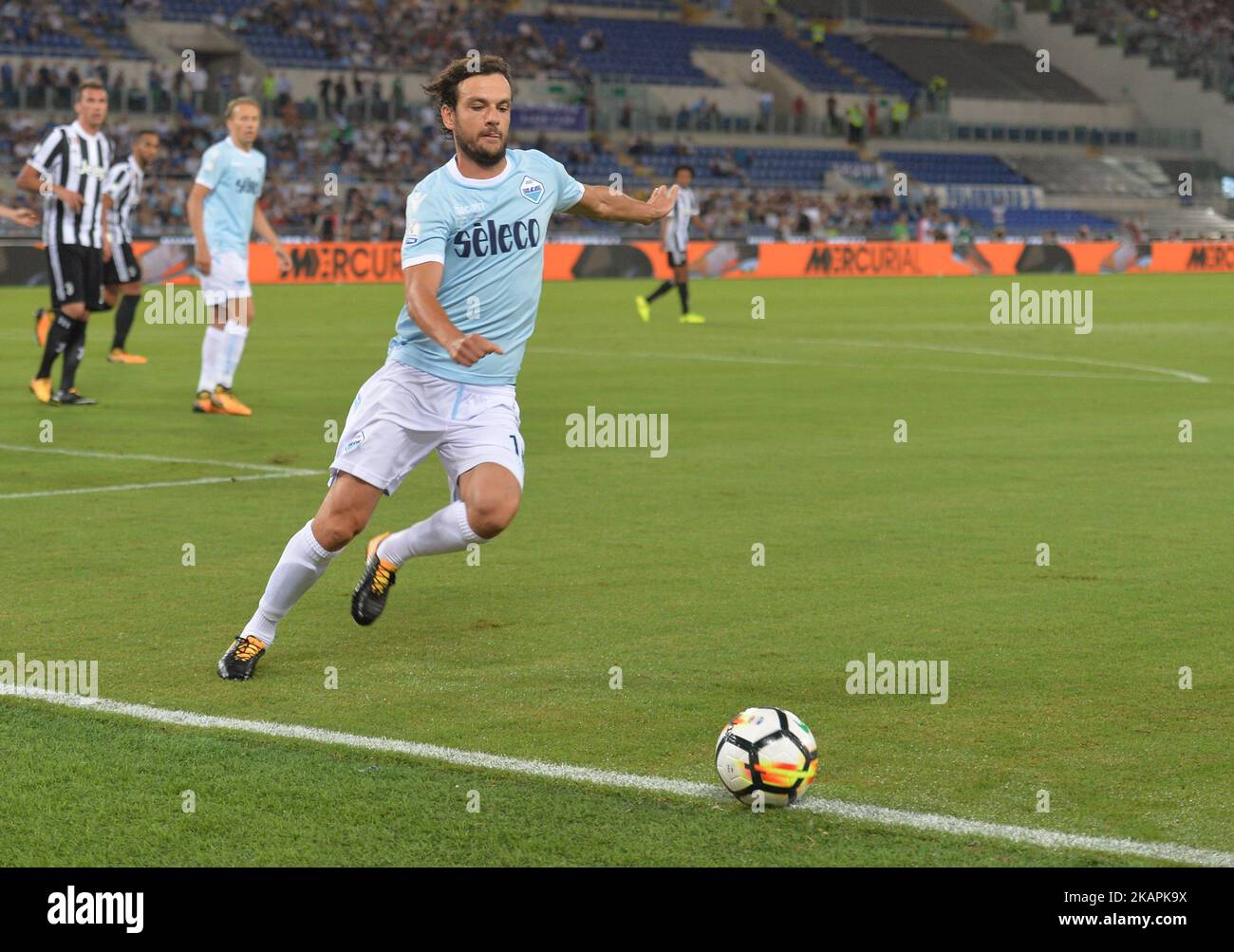 Marco Parolo beim italienischen Supercup Tim Fußballspiel Juventus gegen lazio am 13. August 2017 im Olympiastadion in Rom. (Foto von Silvia Lore/NurPhoto) Stockfoto