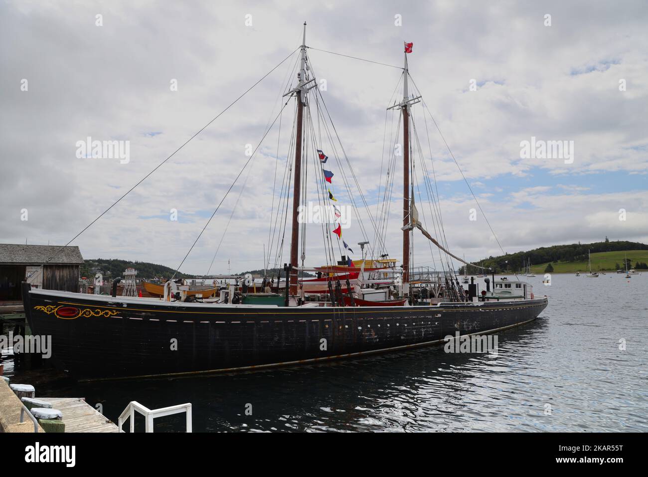 Altes Segelschiff in der Lunenburger Bucht Stockfoto