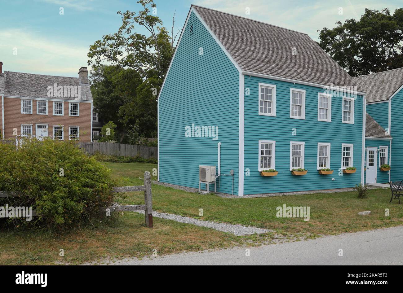 Alte Häuser in der Stadt Shelburne in Nova Scotia Stockfoto