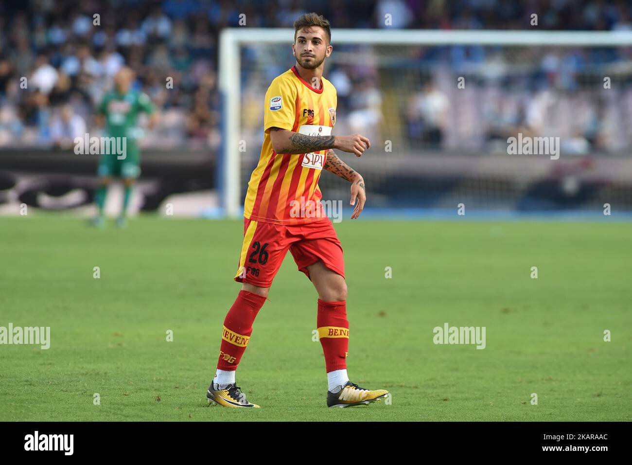 Vittorio Parigini von Benevento Calcio während des Tim-Spiels der Serie A zwischen SSC Napoli und Benevento Calcio im Stadio San Paolo Neapel Italien am 17. September 2017. (Foto Franco Romano/NurPhoto) Stockfoto