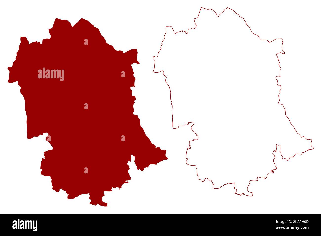 Uttlesford nicht-Metropolregion (Vereinigtes Königreich von Großbritannien und Nordirland, zeremonielle Grafschaft Essex, England) Kartenvektordarstellung, Stock Vektor