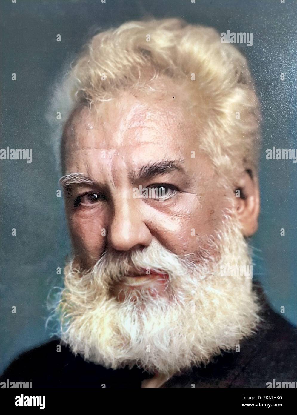 ALEXANDER GRAHAM BELL (1847-1922) schottischer Wissenschaftler und Erfinder, der das erste praktische Telefon schuf Stockfoto