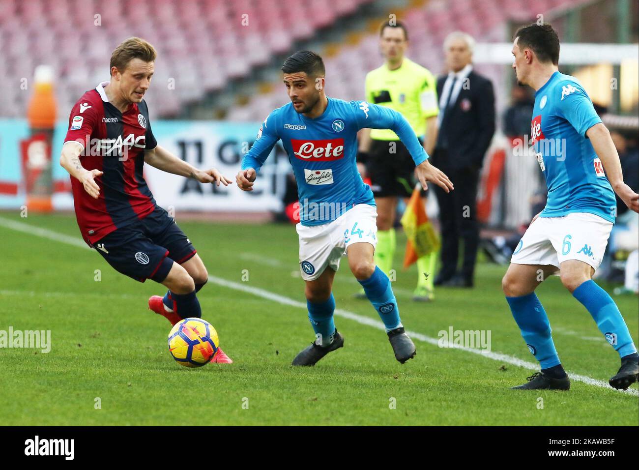 LORENZO INSIGNE (SSC Napoli) , während des Serie-A-Spiels zwischen SSC Napoli und FC Bologna im Stadio S. Paolo am 28. Januar 2018 in Neapel, Italien (Foto: Paolo Manzo/NurPhoto) Stockfoto