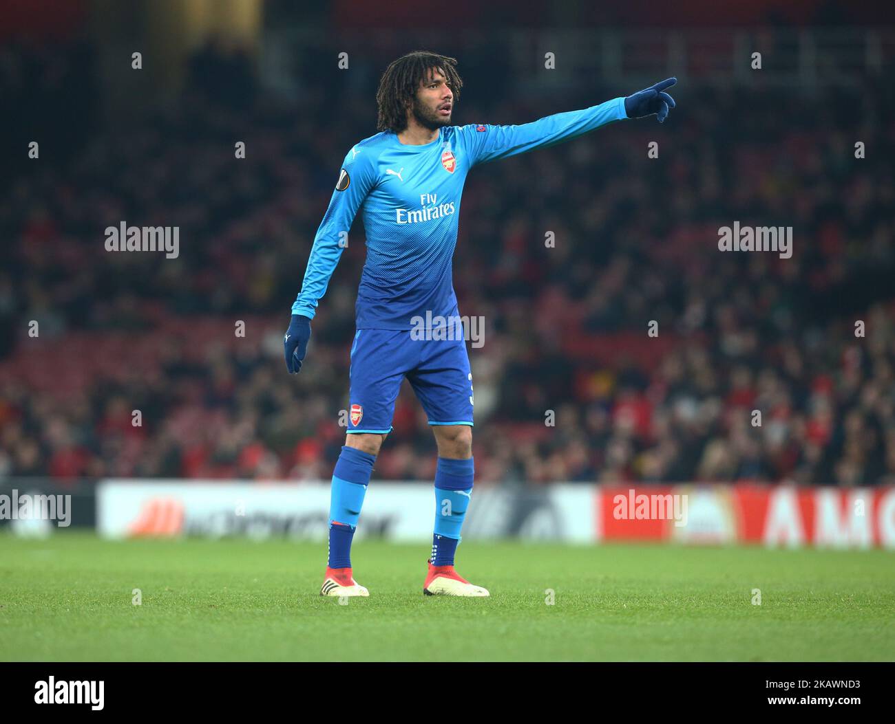 Arsenals Mohamed Elneny während der UEFA Europa League - Runde 32 - 2. Beinspiel zwischen Arsenal und Ostersunds FK in den Emiraten , London 22. Februar 2018 (Foto von Kieran Galvin/NurPhoto) Stockfoto