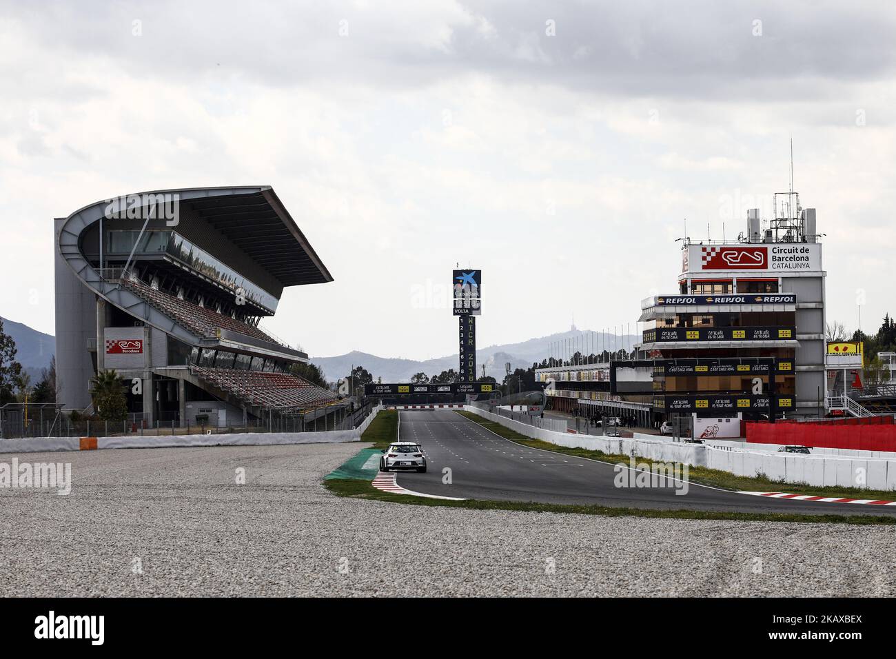 Allgemeine Ansicht der Strecke während der WTCR Offizielle Tests Can Circuit de Barcelona - Catalunya am 29. März 2018. (Foto von Xavier Bonilla/NurPhoto) Stockfoto
