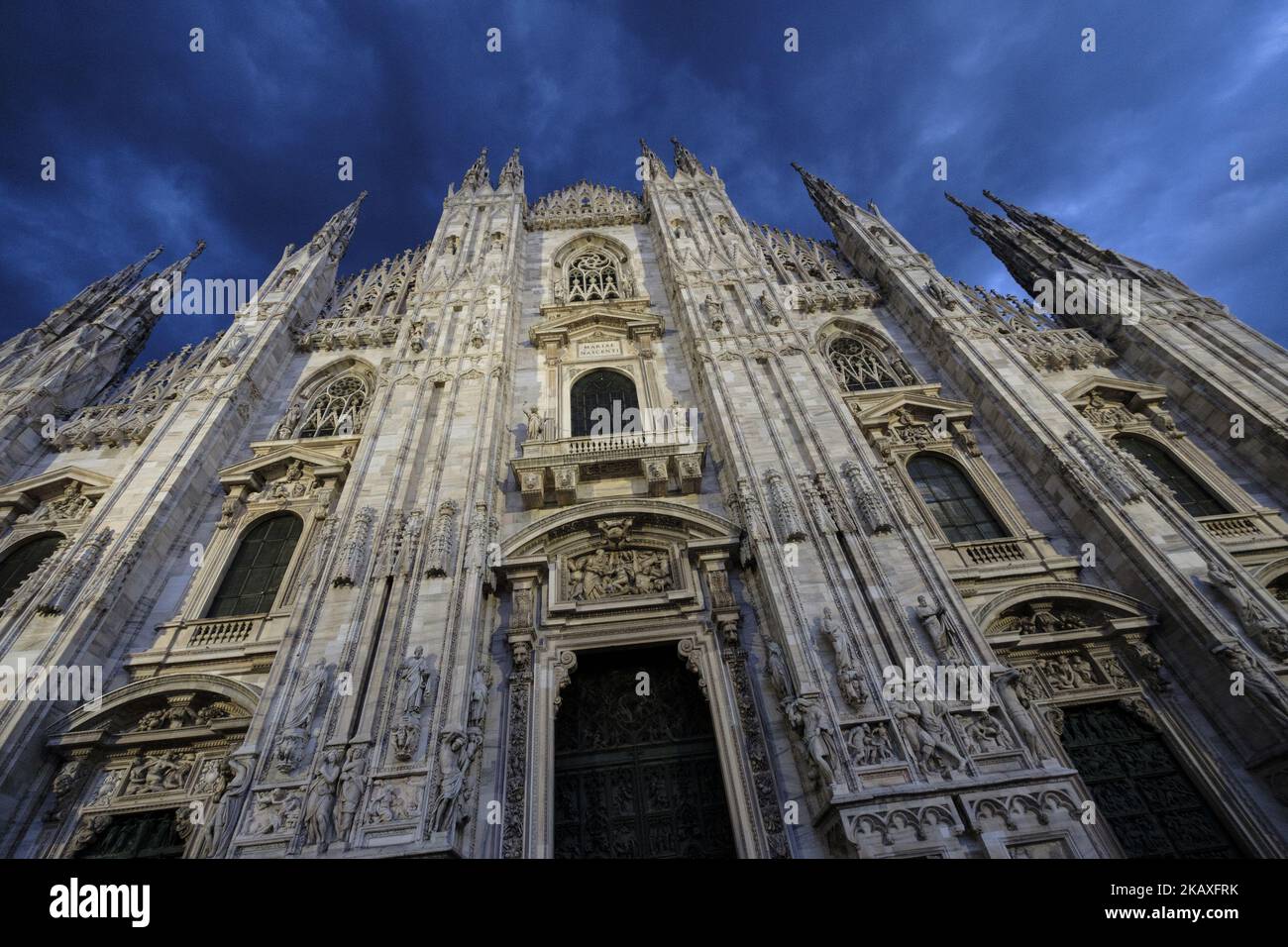 (4/1/2018) die Kathedrale von Mailand, ist eine gotische Kathedrale an der Piazza del Duomo in Mailand. (Foto von Oscar Gonzalez/NurPhoto) Stockfoto