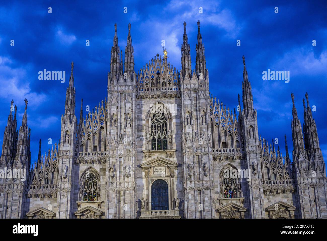 (4/1/2018) die Kathedrale von Mailand, ist eine gotische Kathedrale an der Piazza del Duomo in Mailand. (Foto von Oscar Gonzalez/NurPhoto) Stockfoto