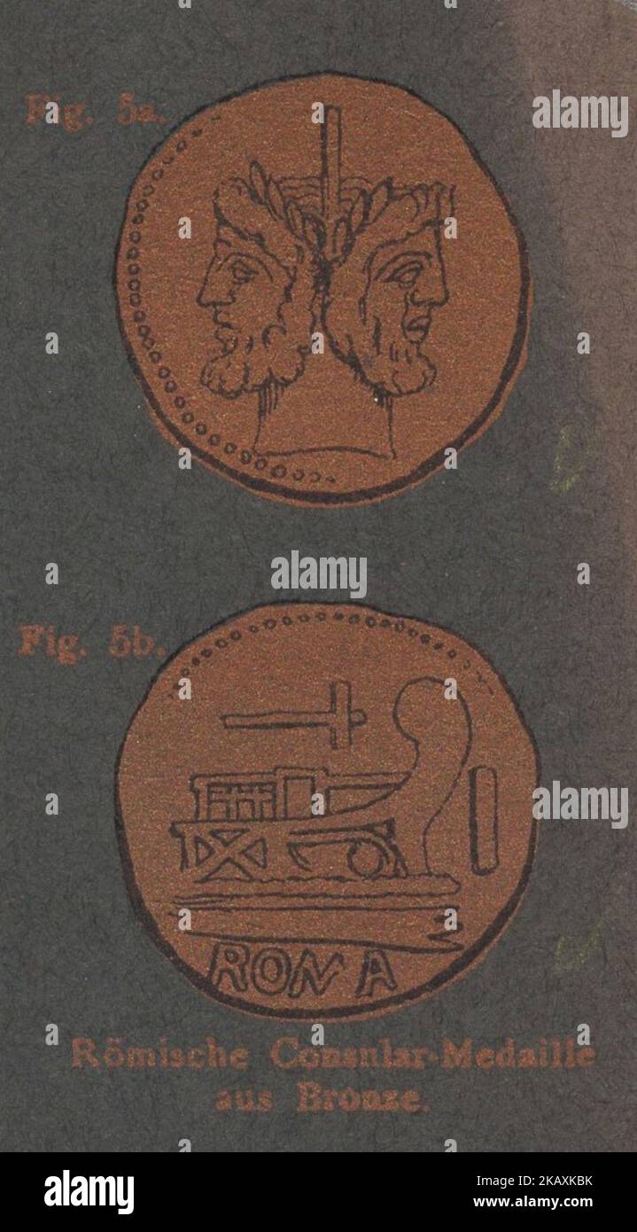 Antiker numismatischer illustrierter Katalog aus dem 19. Jahrhundert