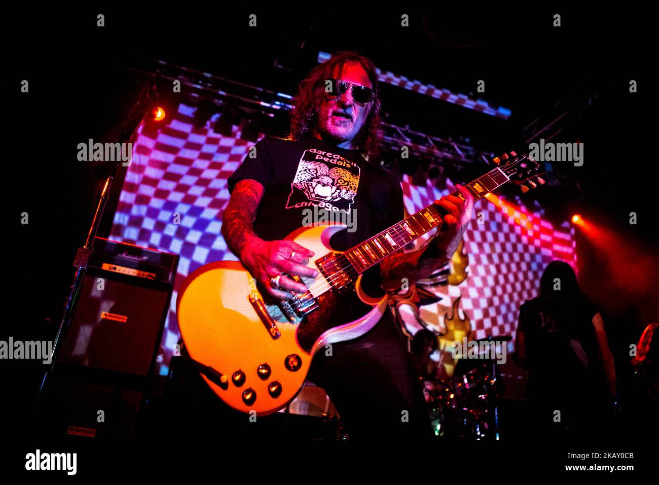 Sänger Phil Caivano von Monster Magnet tritt am 15. Mai 2018 live im Alcatraz, Mailand, Italien, auf. (Foto von Mairo Cinquetti/NurPhoto) Stockfoto