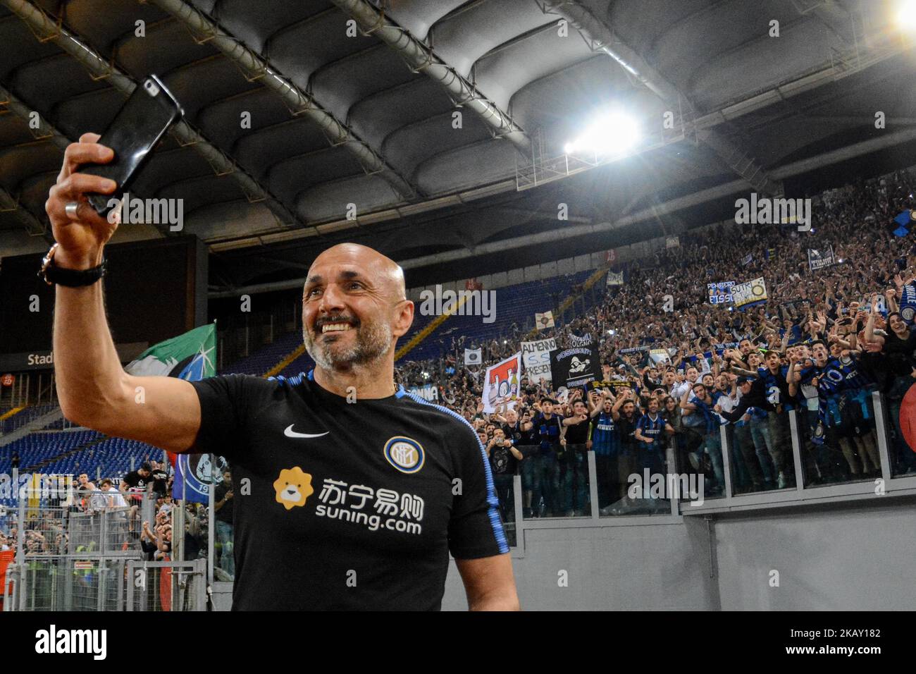 Luciano Spalletti während der Serie A zwischen LAZIO und INTER in Rom, am 20. Mai 2018. (Foto von Federica Roselli/NurPhoto) Stockfoto