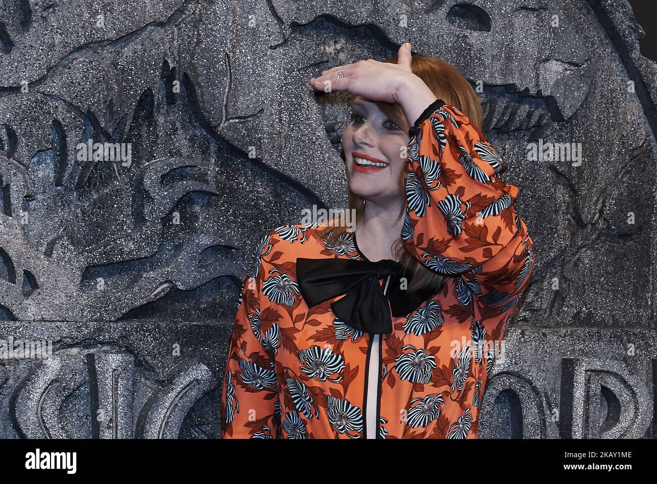 Bryce Dallas Howard nimmt am 21. Mai 2018 an der Premiere von „Jurassic World: Fallen Kingdom“ im Wizink Center in Madrid Teil (Foto von Gabriel Maseda/NurPhoto) Stockfoto