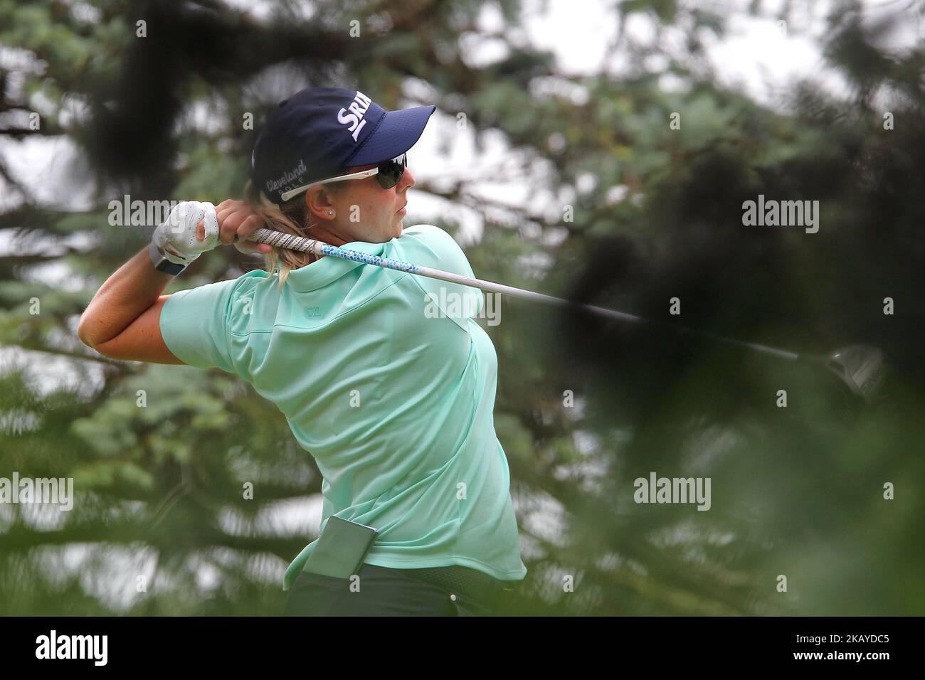 Ashleigh Buhai aus Johannesburg, Südafrika, trifft beim dritten Lauf des Meijer LPGA Classic Golfturniers im Blythefield Country Club in Belmont, MI, USA, am Samstag, 16. Juni 2018 vom 3.-Abschlag. (Foto von Amy Lemus/NurPhoto) Stockfoto