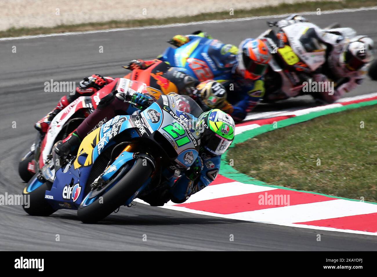 Franco Morbidelli (Honda) während des GP Catalunya Moto GP, am 17.. Juni 2018, in Barcelona, Spanien. -- (Foto von Mikel Trigueros/Urbanandsport/NurPhoto) Stockfoto