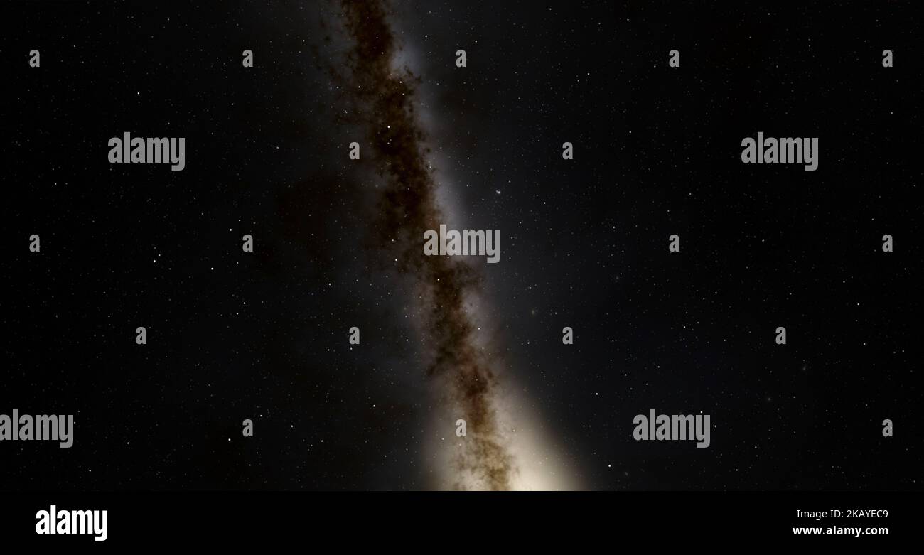 Milchstraße Galaxie Licht, Deep Space Illustration, 3D Nebel Tapete, das Universum Hintergrund Stockfoto