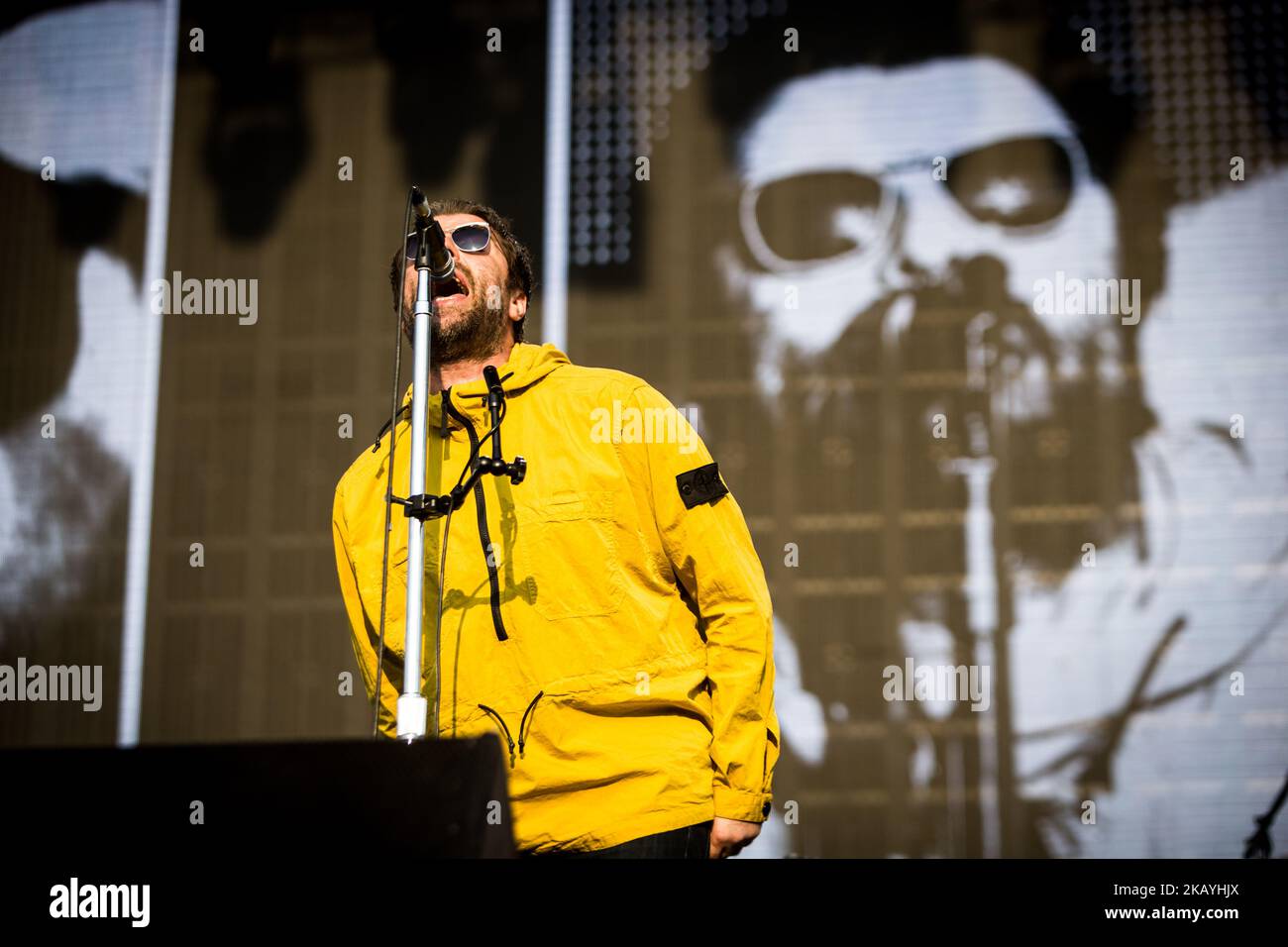 Liam Gallagher tritt am 21. Juni 2018 live auf der I-Days 2018 Area Expo Experience in Mailand, Italien, auf. (Foto von Roberto Finizio/NurPhoto) Stockfoto