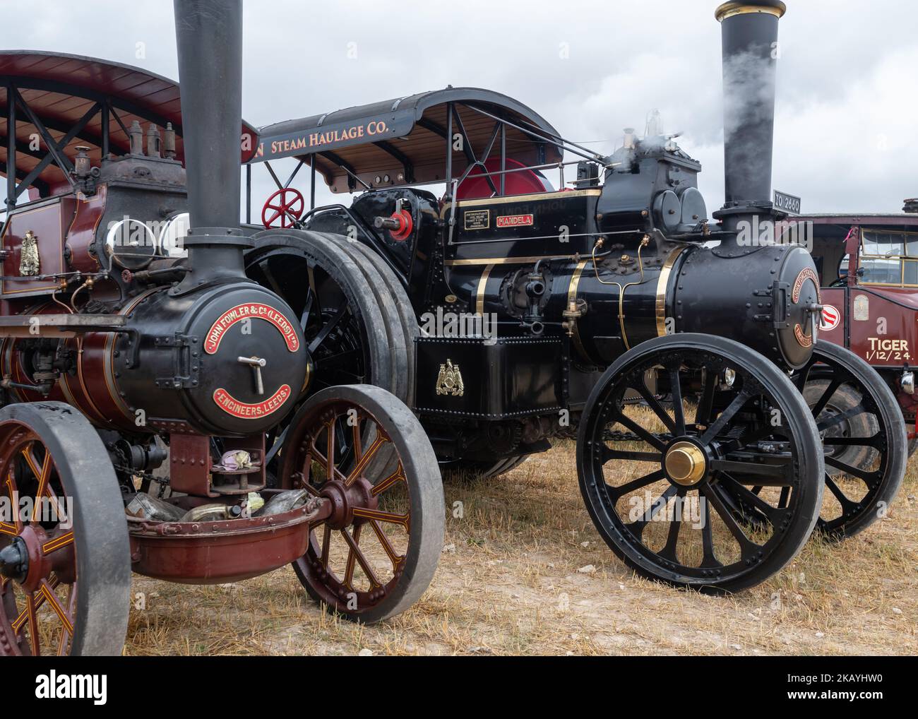 Tarrant Hinton.Dorset.Vereinigtes Königreich.August 25. 2022.Fowler-Traktionsmotoren sind auf der Great Dorset Steam Fair zu sehen Stockfoto