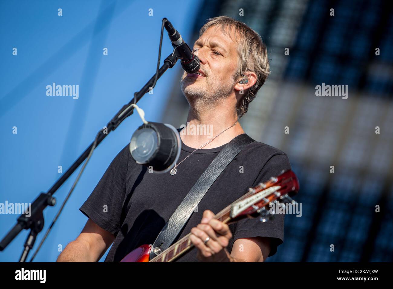 Andy Bell of RIDE tritt am 23. Juni 2018 beim IDAYS Festival in Mailand, Italien, live auf. (Foto von Mairo Cinquetti/NurPhoto) Stockfoto