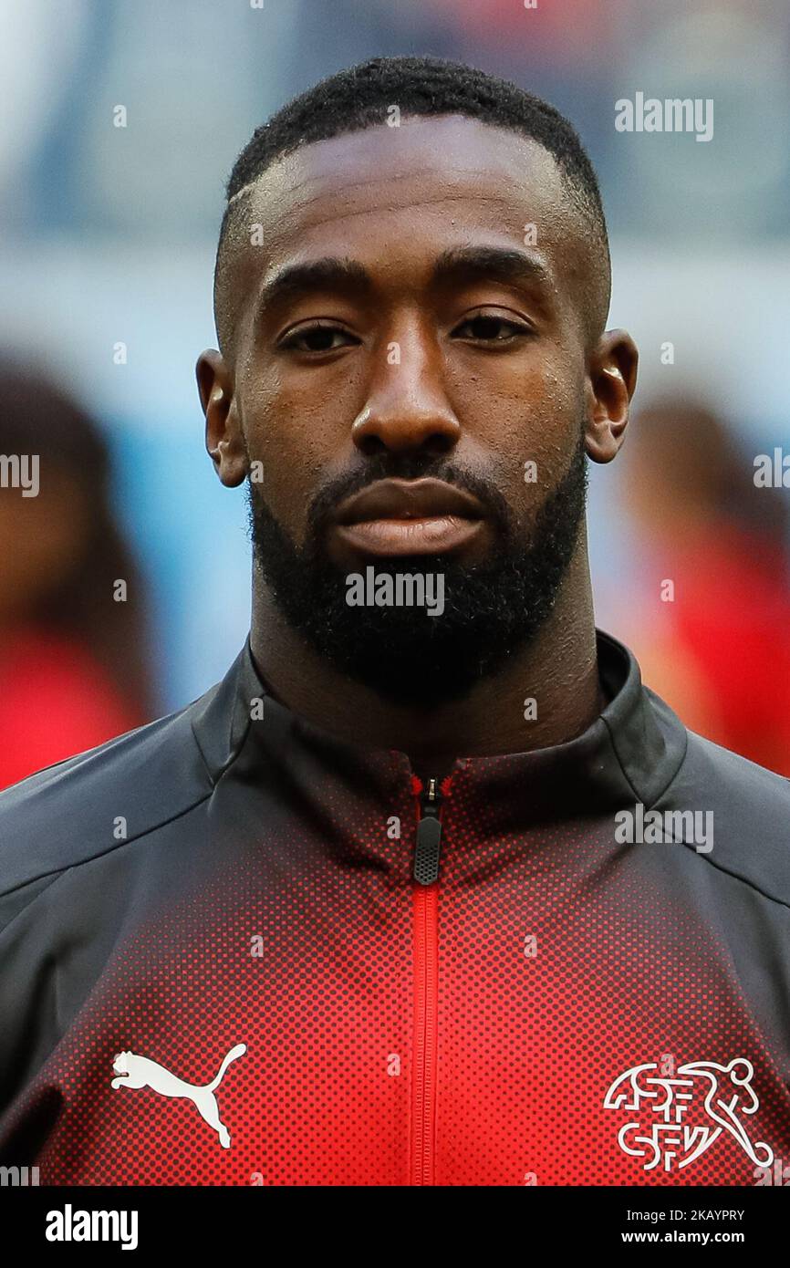 Johan Djourou von der Schweizer Nationalmannschaft während des FIFA World Cup Russia Round of 16-Spiels 2018 zwischen Schweden und der Schweiz am 3. Juli 2018 im Sankt Petersburg Stadium in Sankt Petersburg, Russland. (Foto von Mike Kireev/NurPhoto) Stockfoto