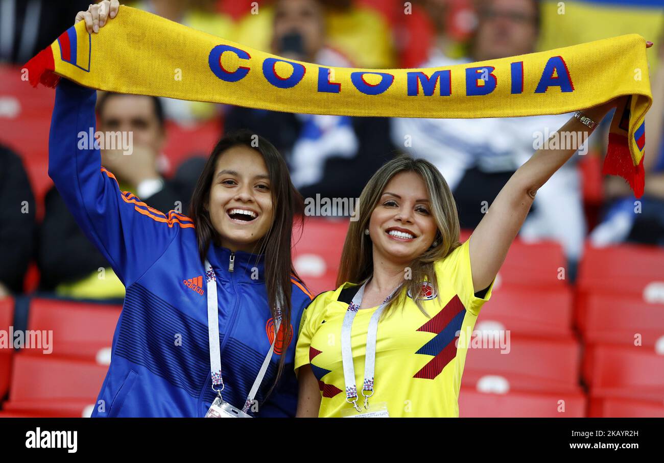 16. Runde England gegen Kolumbien - FIFA Fußball-Weltmeisterschaft Russland 2018 Fans Kolumbiens am 3. Juli 2018 im Spartak-Stadion in Moskau, Russland. (Foto von Matteo Ciambelli/NurPhoto) Stockfoto